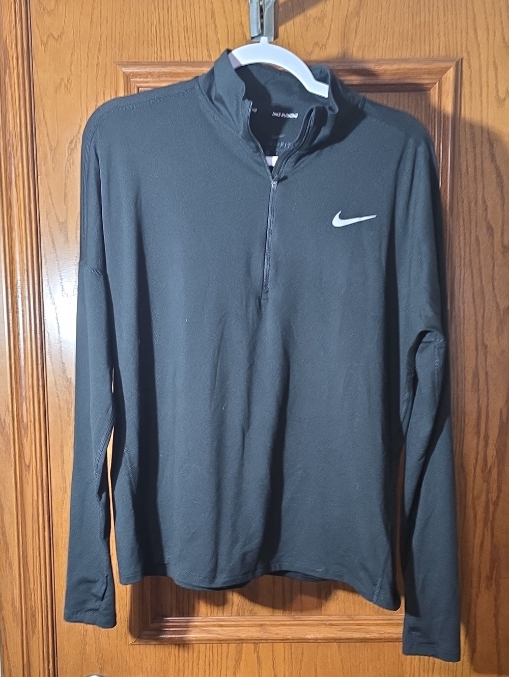 Nike Dry-fit Black Long-Sleeve Quarter-Zip Performance Top